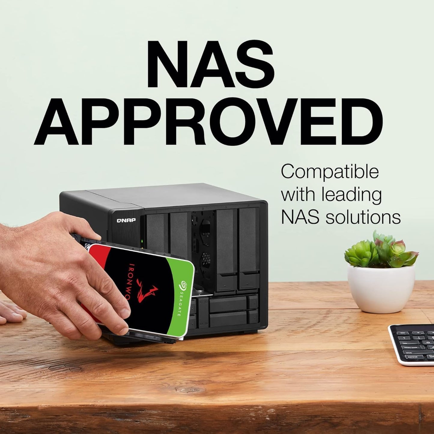 Seagate IronWolf 12TB NAS Internal Hard Drive HDD – CMR 3.5 Inch SATA 6Gb/s 7200 RPM 256MB Cache for RAID Network Attached Storage (ST12000VNZ008/ST12000VN0008)