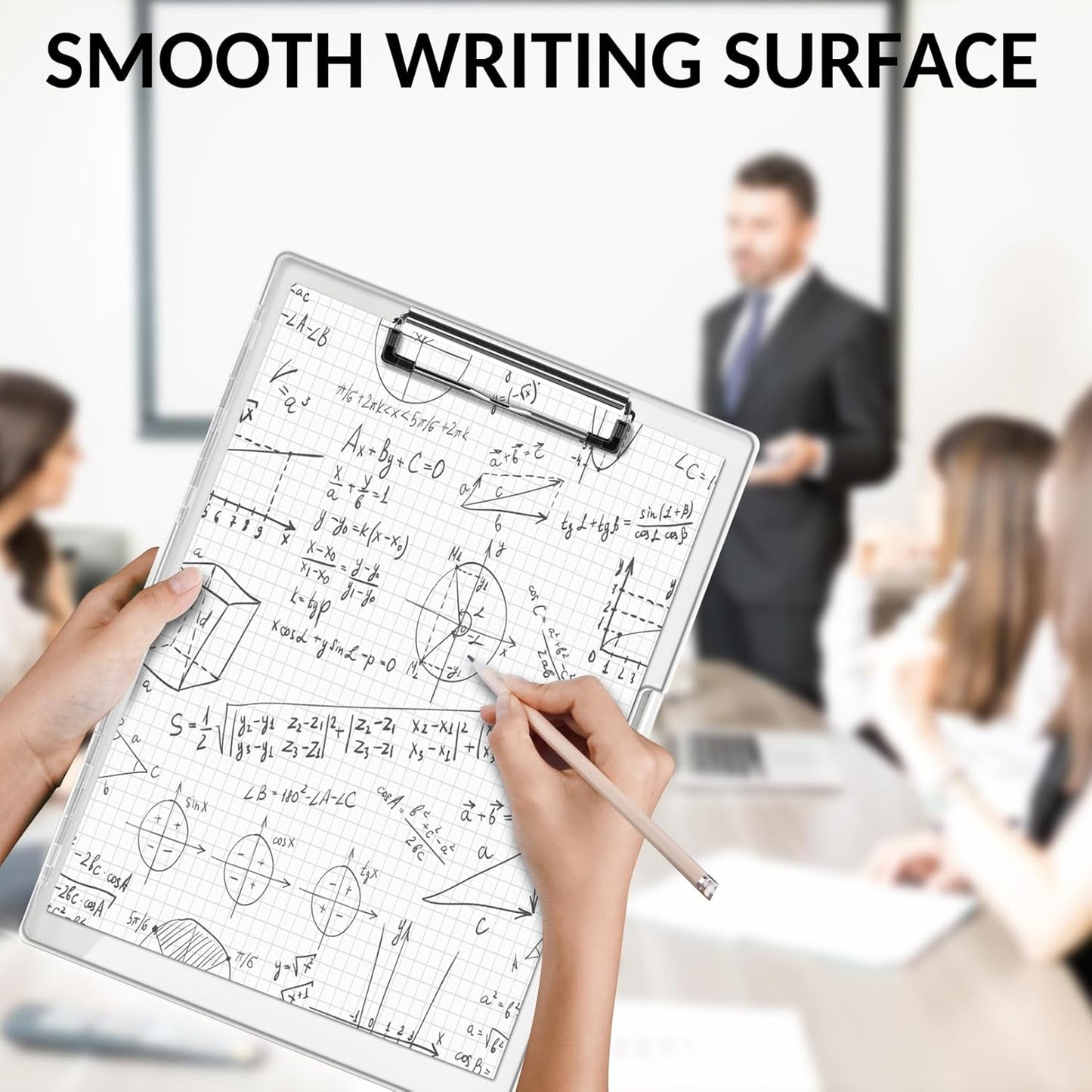 Sooez Clipboard with Storage, Heavy Duty Cleaview Clip Boards 8.5x11 with Dual Storage, Dry Erase Plastic Nursing Clipboard, High Capacity Clipboards Folder for Teacher Nurse, School & Office Supplies