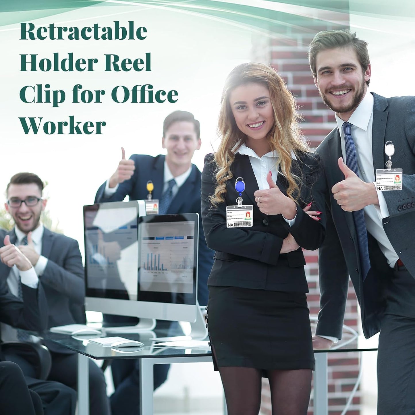 Honoson 20 Pcs Heavy Duty Retractable Badge Reels Batch ID Badge Holder Retractable Clip Bulk Key Holder with Ring for Office Worker Employee, Doctor Nurse Gifts (Bright Color)