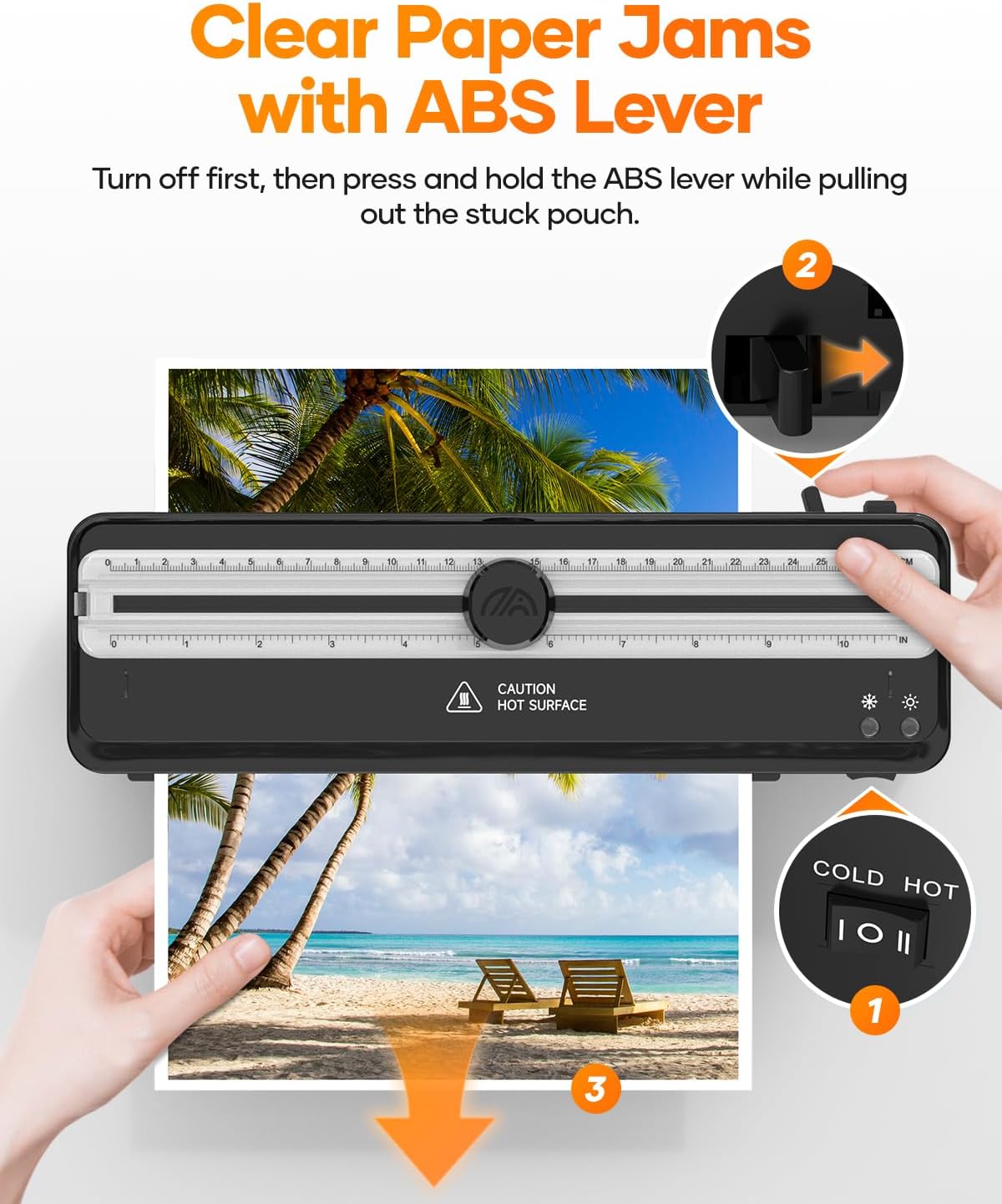 Kejector Laminator Machine, 9 Inch with 20 A4 Sheets Thermal and Cold Lamination Built in Cutter Quick Warm Up for Home Office School