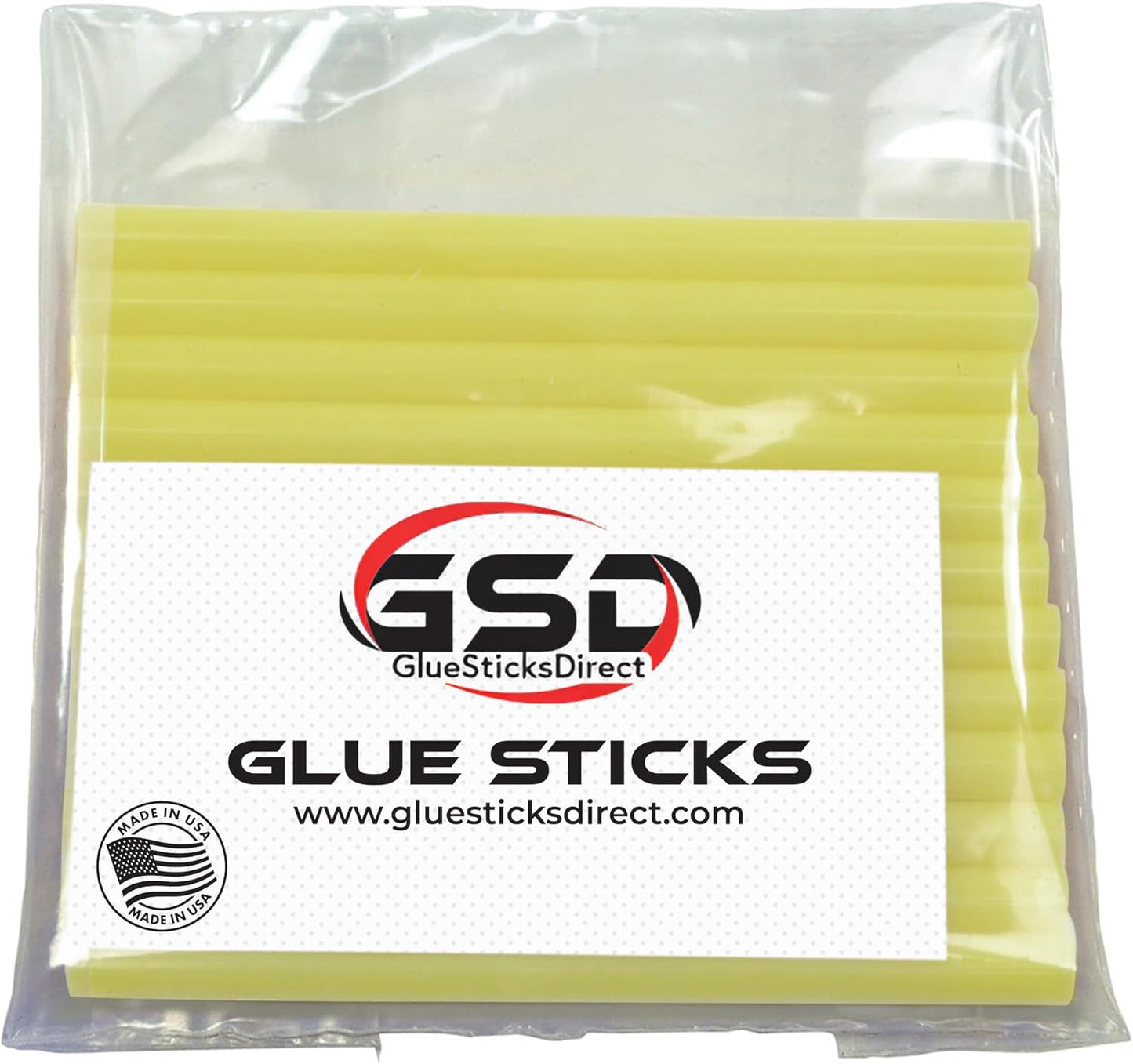 Mini Size Hot Melt Glue Sticks for Glue Gun - Bulk 4in Pastel Yellow Glue Sticks - Great for Art Craft Repairs & Compatible w/Most Glue Guns - 5/16" X 4" (24 Sticks) - Made in USA