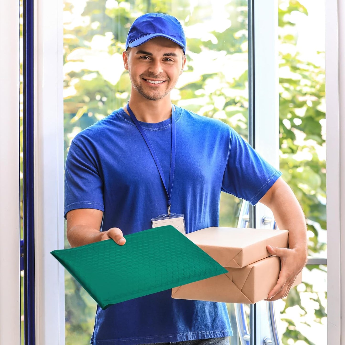 Fuxury Forest Green Bubble Mailer #2 Padded Envelopes Self-Seal Adhesive 8.5 x 12 bubble mailers Water Resistant Bubble Envelope for Mailing,Packaging,Small Business 25 Pack