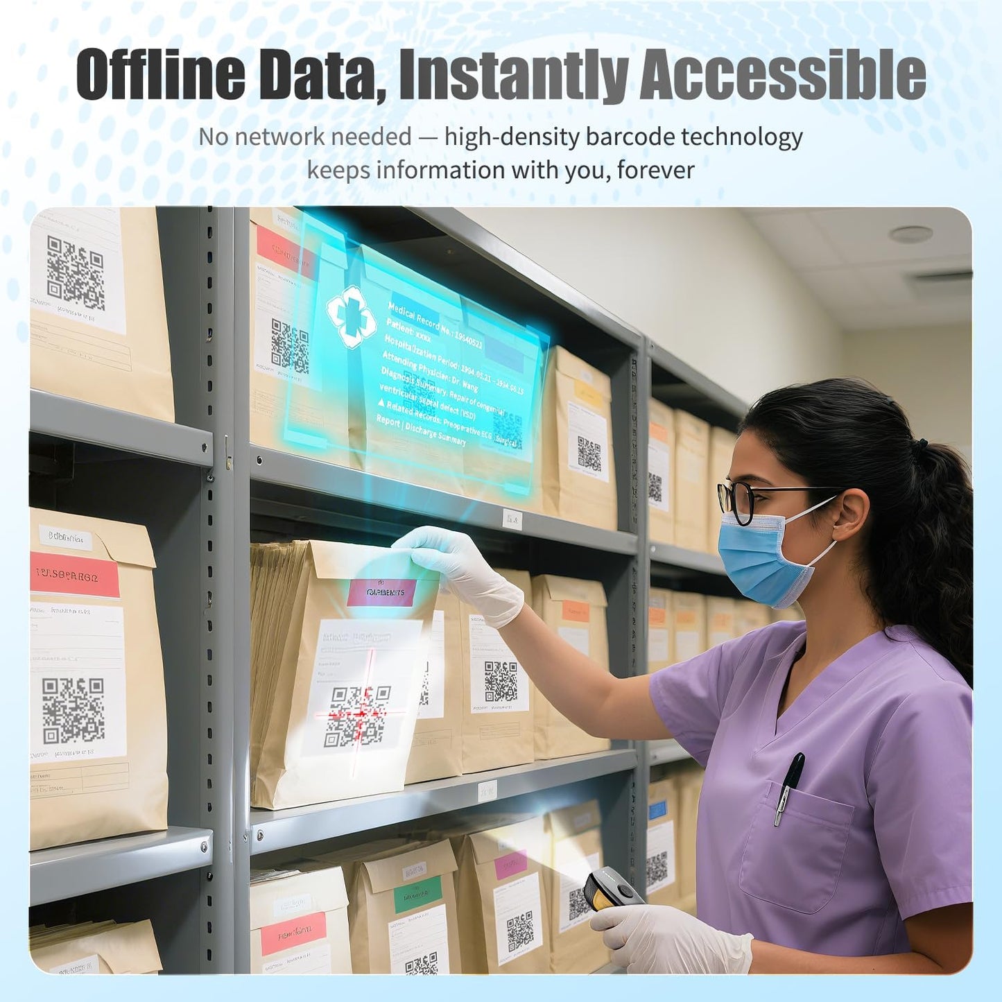 NETUM CS8501 Wireless QR Code Scanner – Upgraded Bluetooth Barcode Scanner, Mini Portable 1D & 2D Barcode Reader for Inventory Management, Image Scanner for Tablets, Android, iOS, PC, and POS Systems