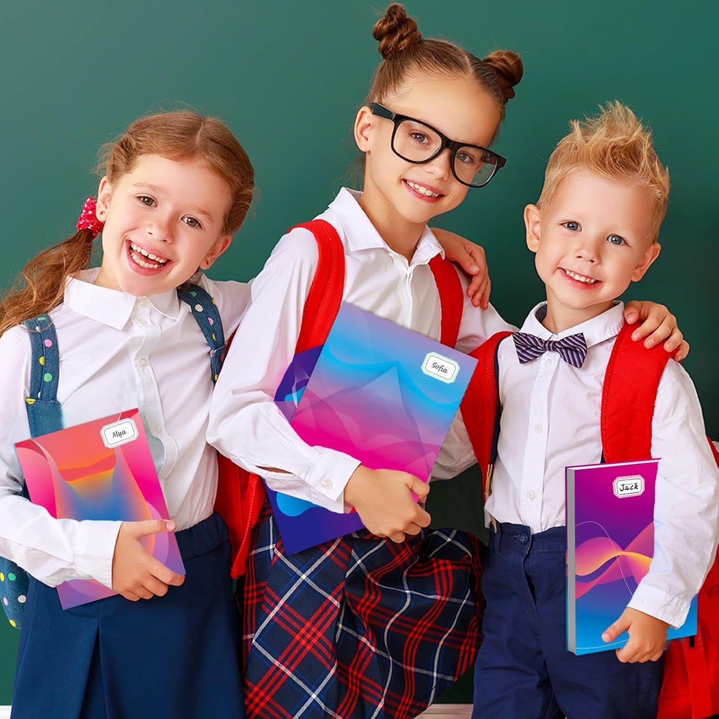 Jumbo Book Covers 8 Pack Reusable Fabric Book Cover Protective Books Covers 9 x 11 Inch Neon Stretchable Books Sleeve Cover with Label Sticker for Most Hardcover Textbooks Up to 10 x 12.5 Inch