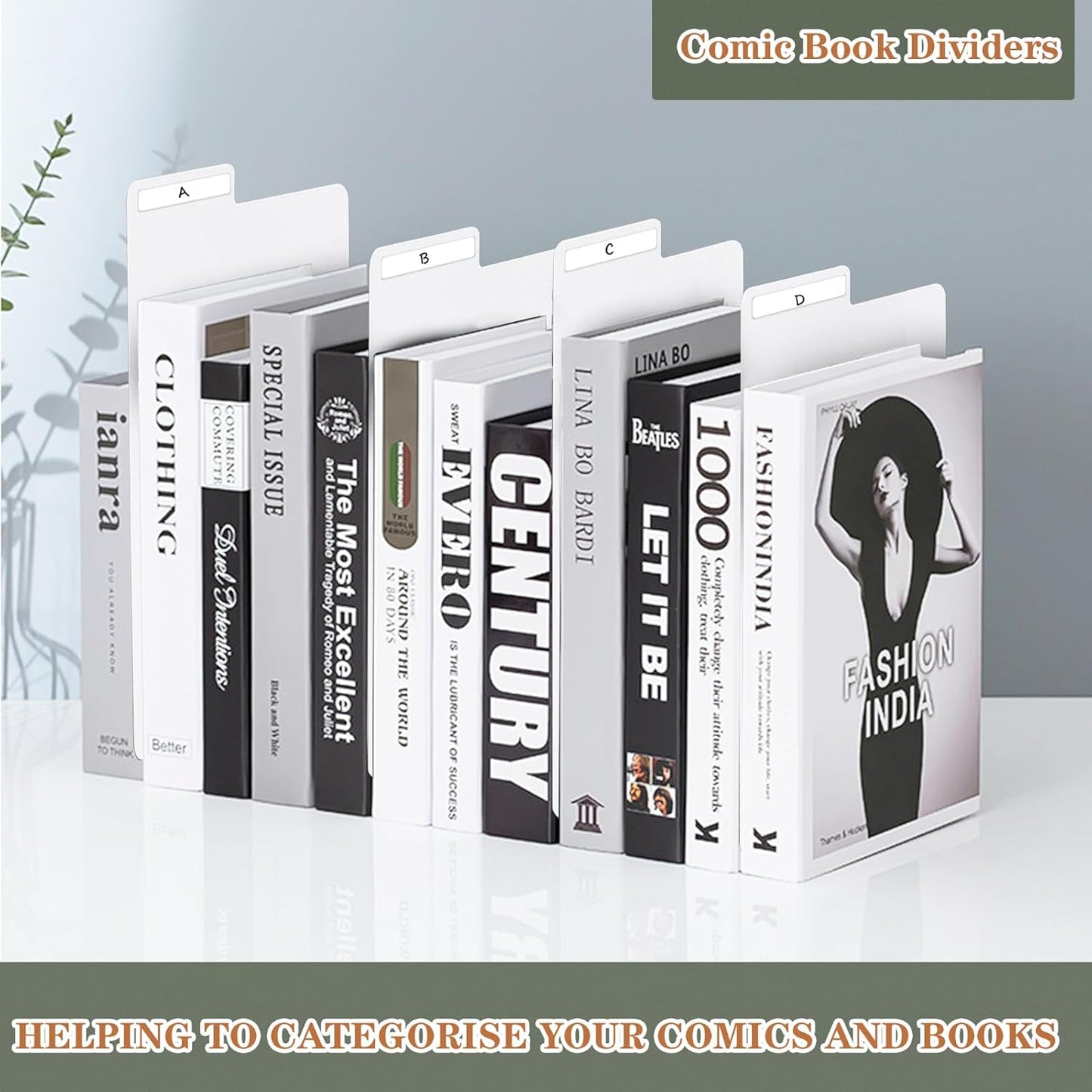 150 Pieces Comic Book Dividers with Tabs,Patient Divider Cards,Card Dividers Comic Book Boards for Storage Boxes 11.22 X 7.24 Inche