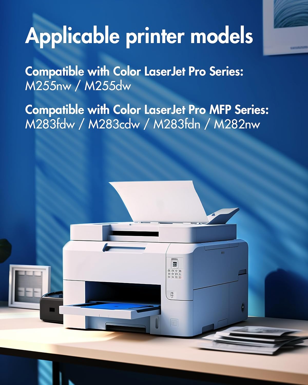 206X Toner Cartridges 4 PackReplacement for HP 206A 206X Toner Cartridges 4 Pack High Yeild Set Compatible with HP Color Laserjet MFP M283fdw M283cdw M255dw M283 M255 Printer Series(with Chip)