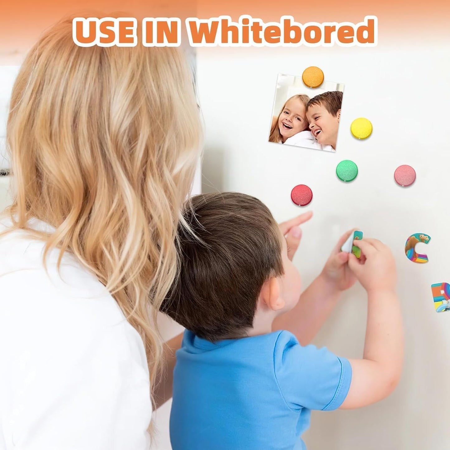 Qualsen Refrigerator Magnets - 30pcs Strong Mini Magnets for Fridge, Whiteboard, Locker, Kitchen, Office (Pink)