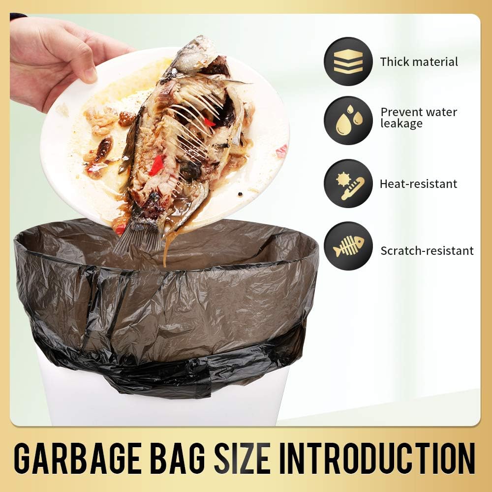 Handle Trash Bags 4 Gallon 100 Counts Small Garbage Bags for Office,Kitchen,Bedroom Waste Bin, Rubbish,Trash Can Liner