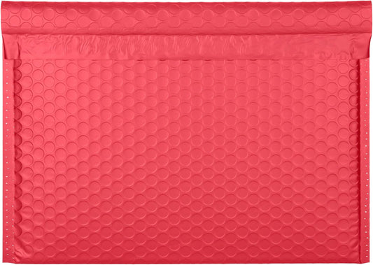 Red Side-Loading Bubble Mailers 12 x 9 Inches,Self-Seal Padded Mailing Envelopes, Pack of 27