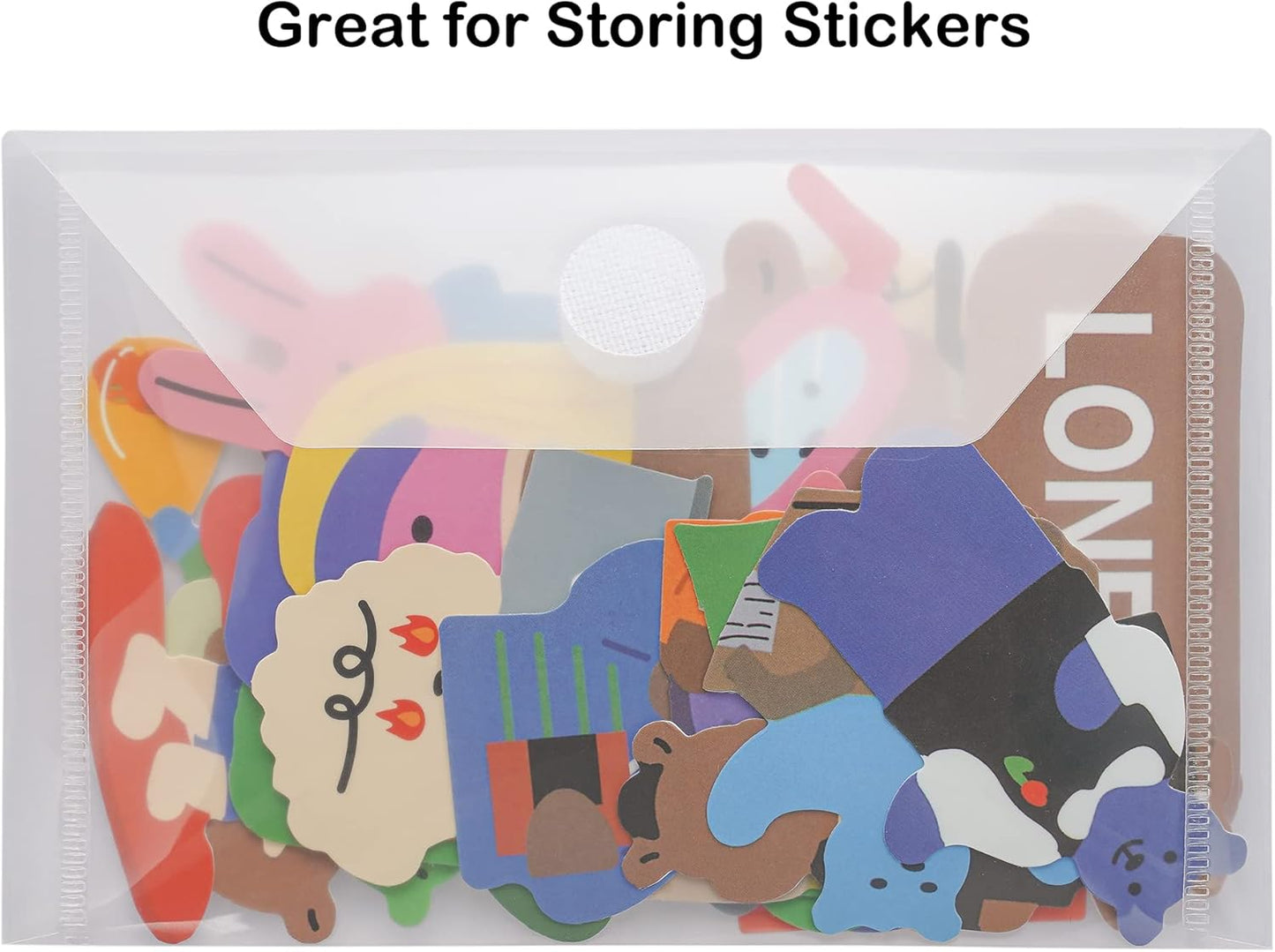 3x5 Plastic Envelopes Hook Loop Closure Coupon Receipt Storage Holder 20 Pack