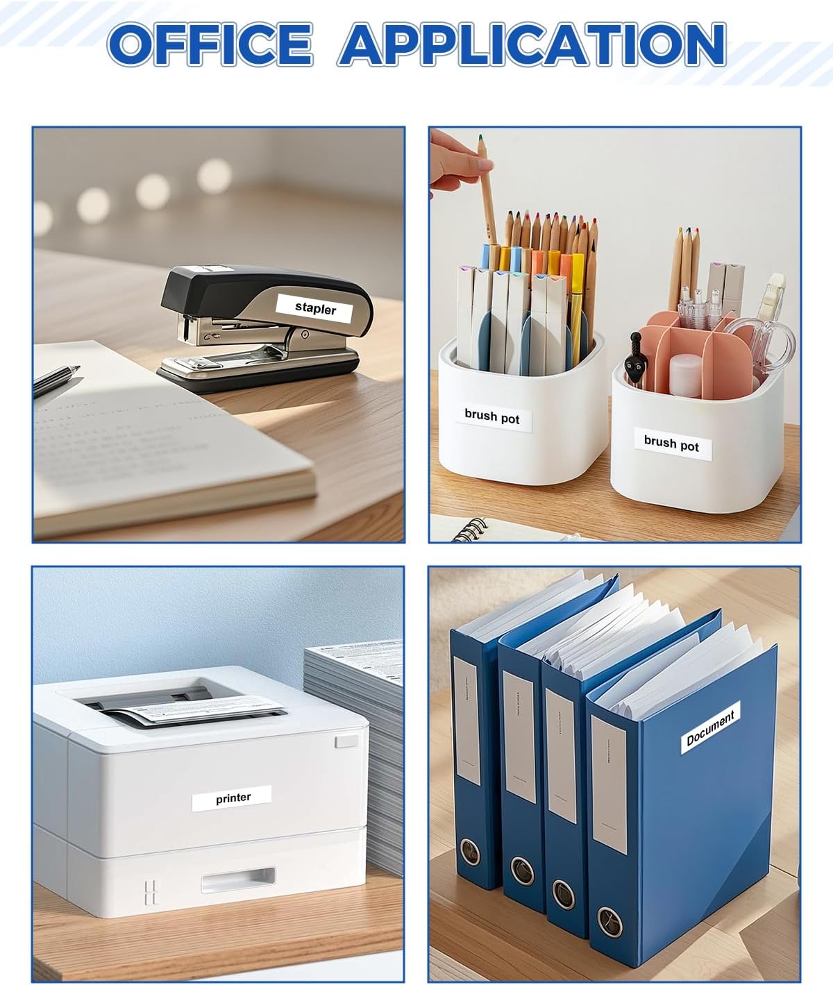 Tze 12mm 0.47" Laminated White Tape Compatible for Brother Label Maker Tape 12mm 0.47" White Tze-231 Tz-231 P Touch Tz 12mm 1/2" Label for PTD210 PT-D220 PTD400 PTD600 PT-D610BT, 4-Pack