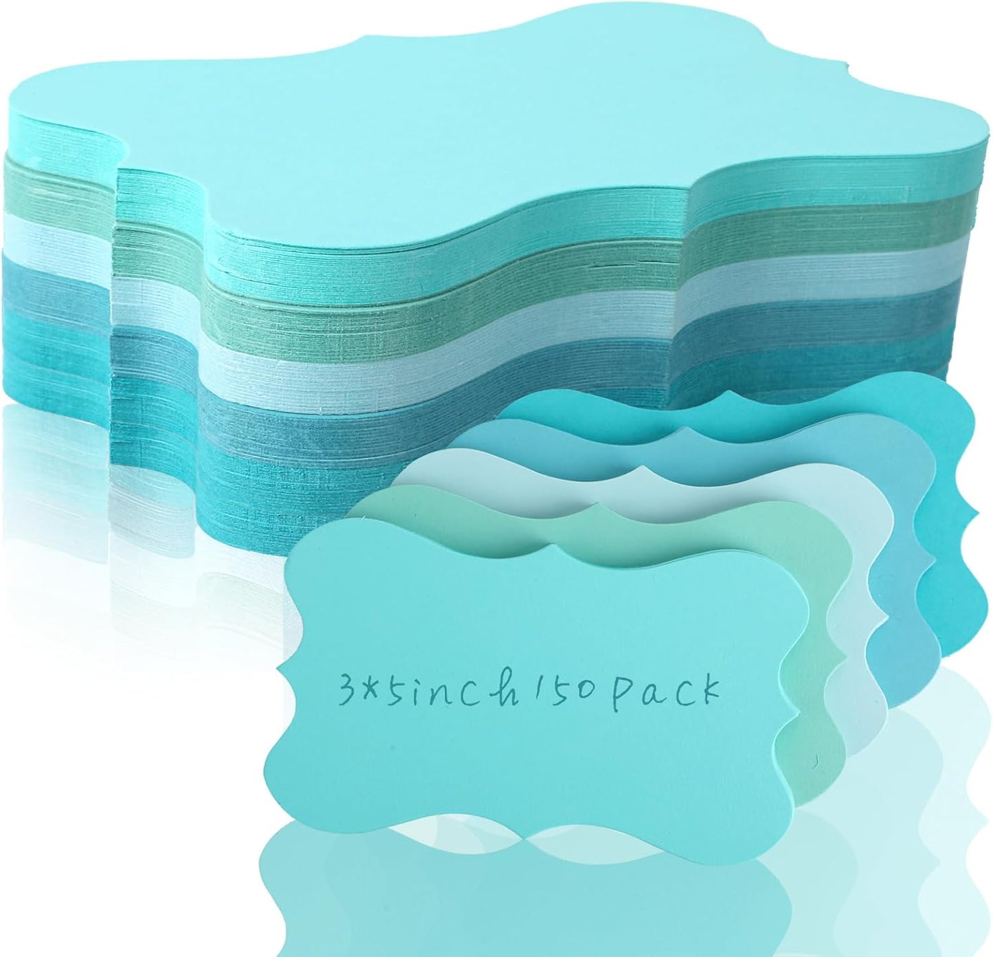 150 Pack Blue Index Cards 3x5 Pretty Blank Note Cards Aqua Cardstock Wedding Index Card Invitation Card Thank You Notes Cards For School Office Studying Kids Nursing Students