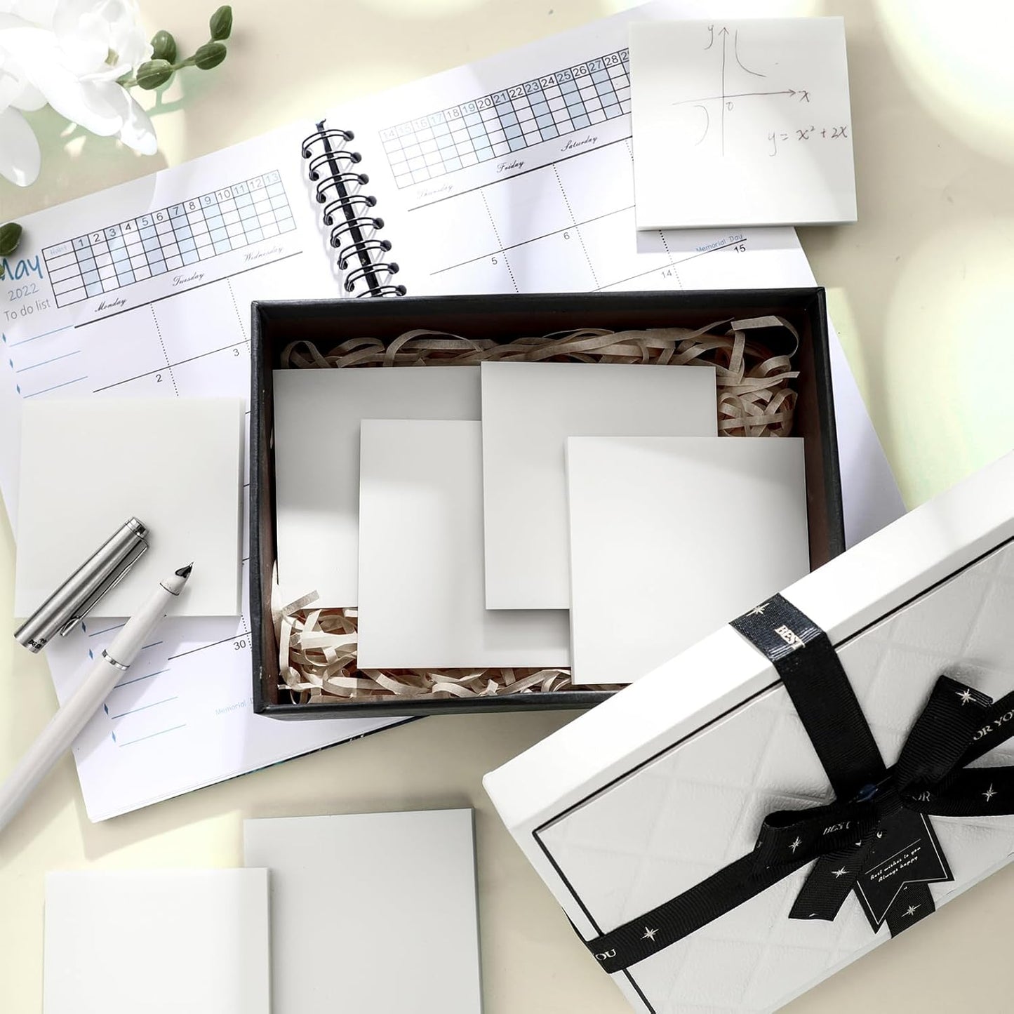 Thenshop 24 Sets Full Adhesive Sticky Notes 3x3 Inches Sticky Notes Adhesive Memo Self-Stick Pads Back to School Supplies Easy to Post for Teacher Coworkers Office 80 Sheets/pad(Transparent,Unlined)