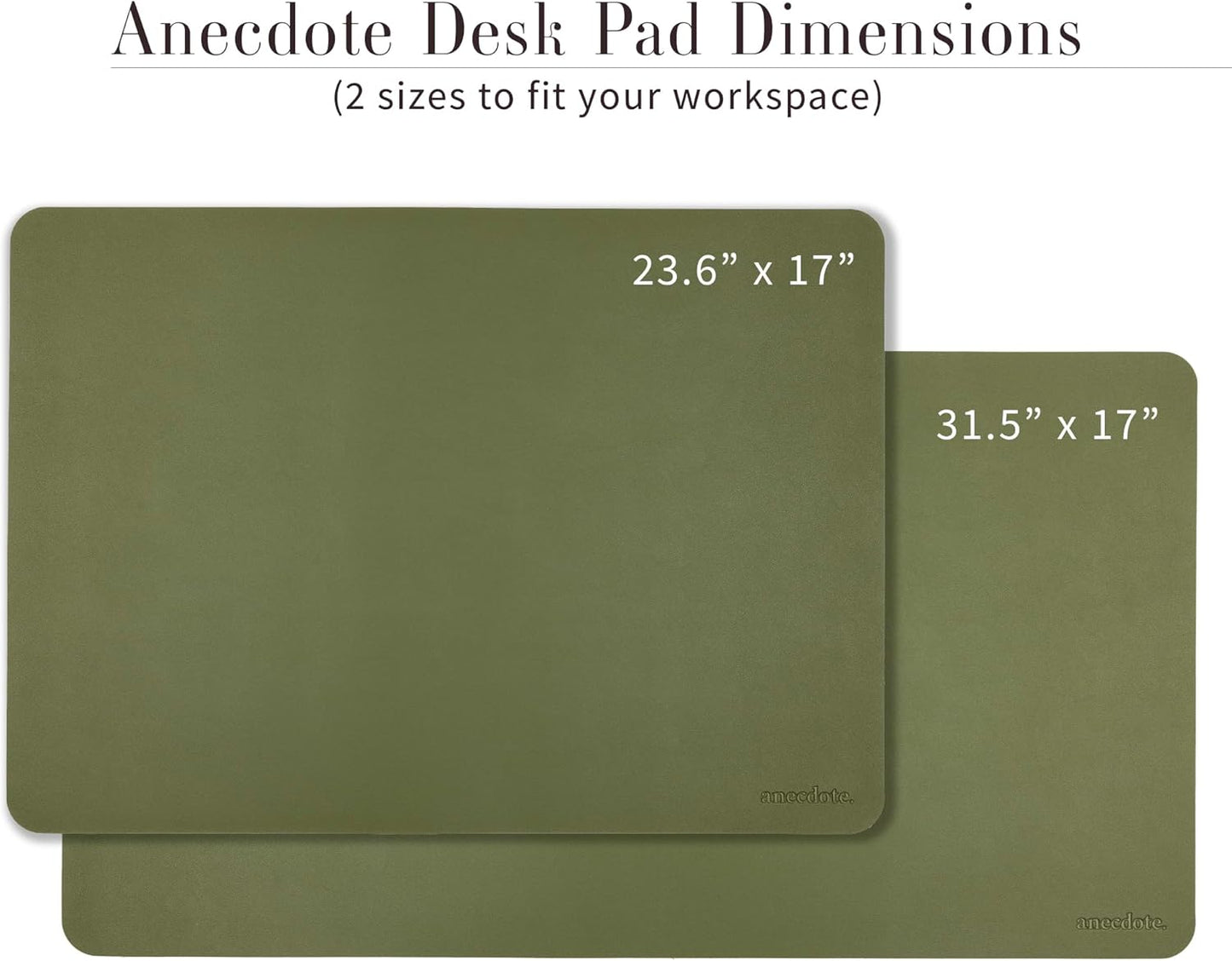 ANECDOTE Vegan Leather Desk Pad - 23.6"x17" Desk Mat for Your Office. This Quality Large Mouse Pad has Chic Elegance, Professional Look & Satisfying Touch - The Perfect Leather Mouse Pad for You!