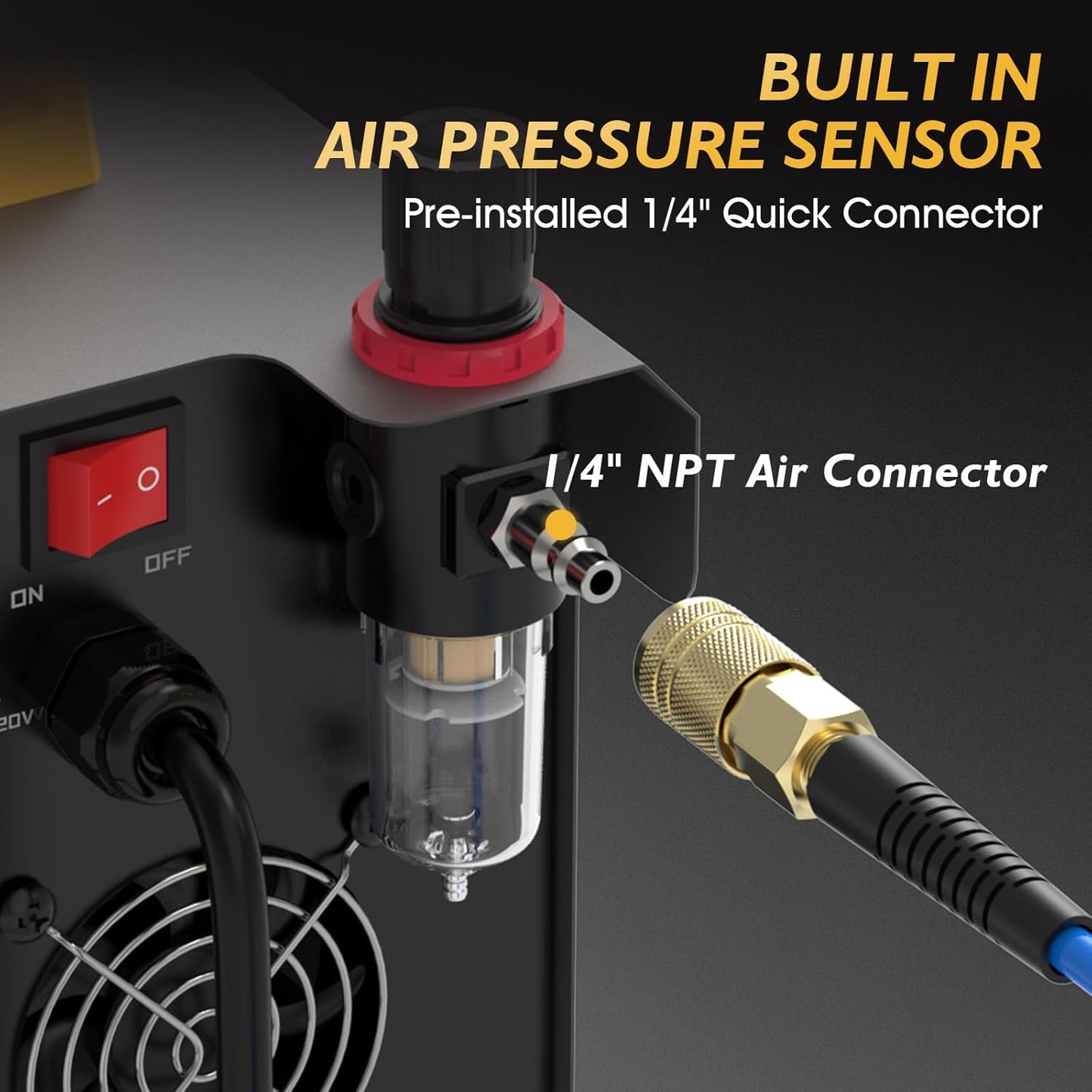 TOOLIOM Large LCD Display Plasma Cutterï¼, 50A Dual Voltage 110V/220V Metal Cutting Machine with Air Pressure Display and 2T/4Tï¼, 1/2" Clean Cut