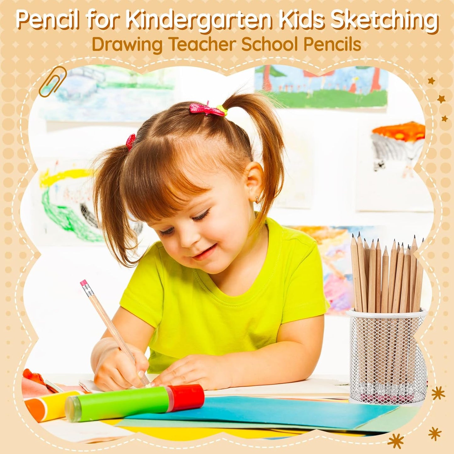 Geyoga 30 Packs of 300 Count #2 Pre Sharpened Pencils Bulk Woodcased for Classroom #2 HB Triangle Shape Pencils with Top Erasers for Teacher Office Back to School Supply(Wood Color)