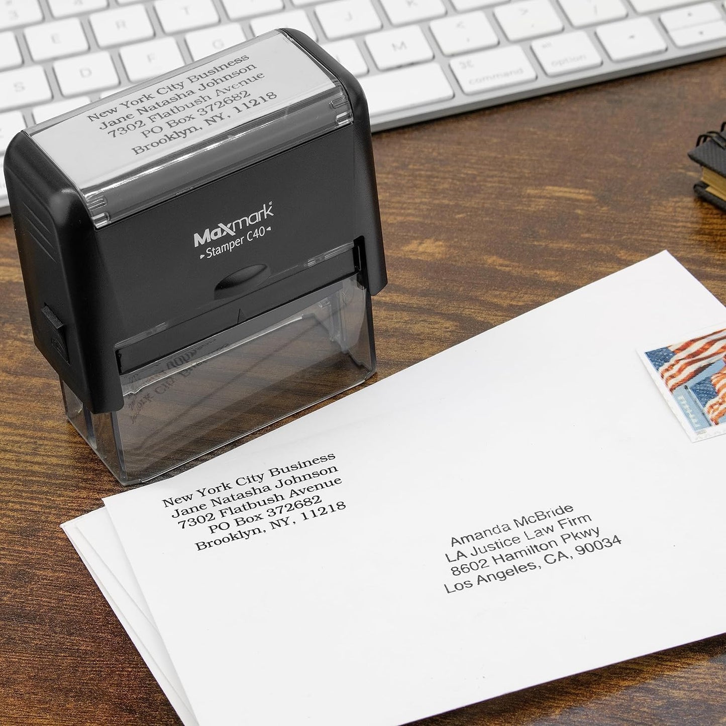 MaxMark Customized Signature Stamp - Small Size -Self-Inking Stamp Customized with Your Signature - Choose from 15 Ink Colors