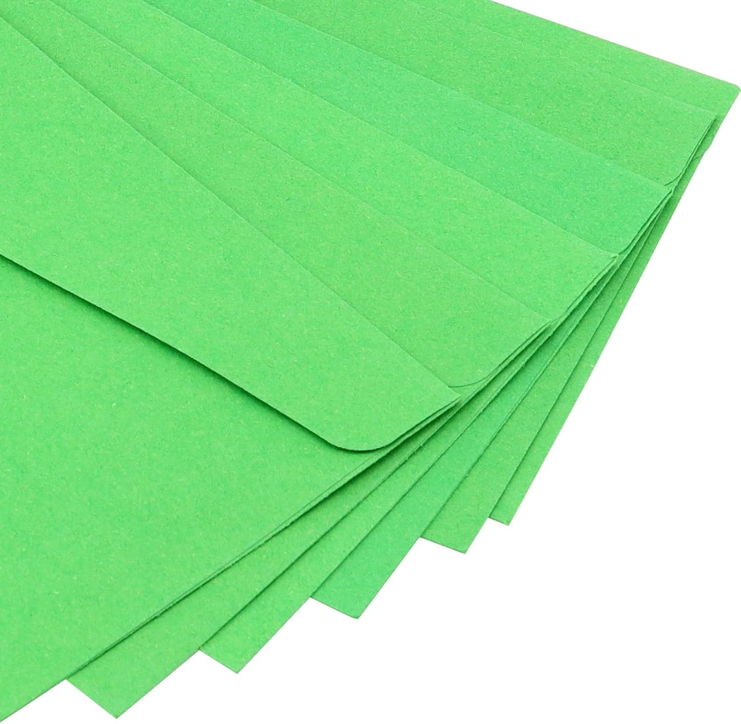 SHEUTSAN 500 Pack 9.5 x 4 Inch Green envelopes, Greeting Card Envelopes, Standard V Flap Business Mailing Envelopes for Greeting Cards, Invitations, Mailing