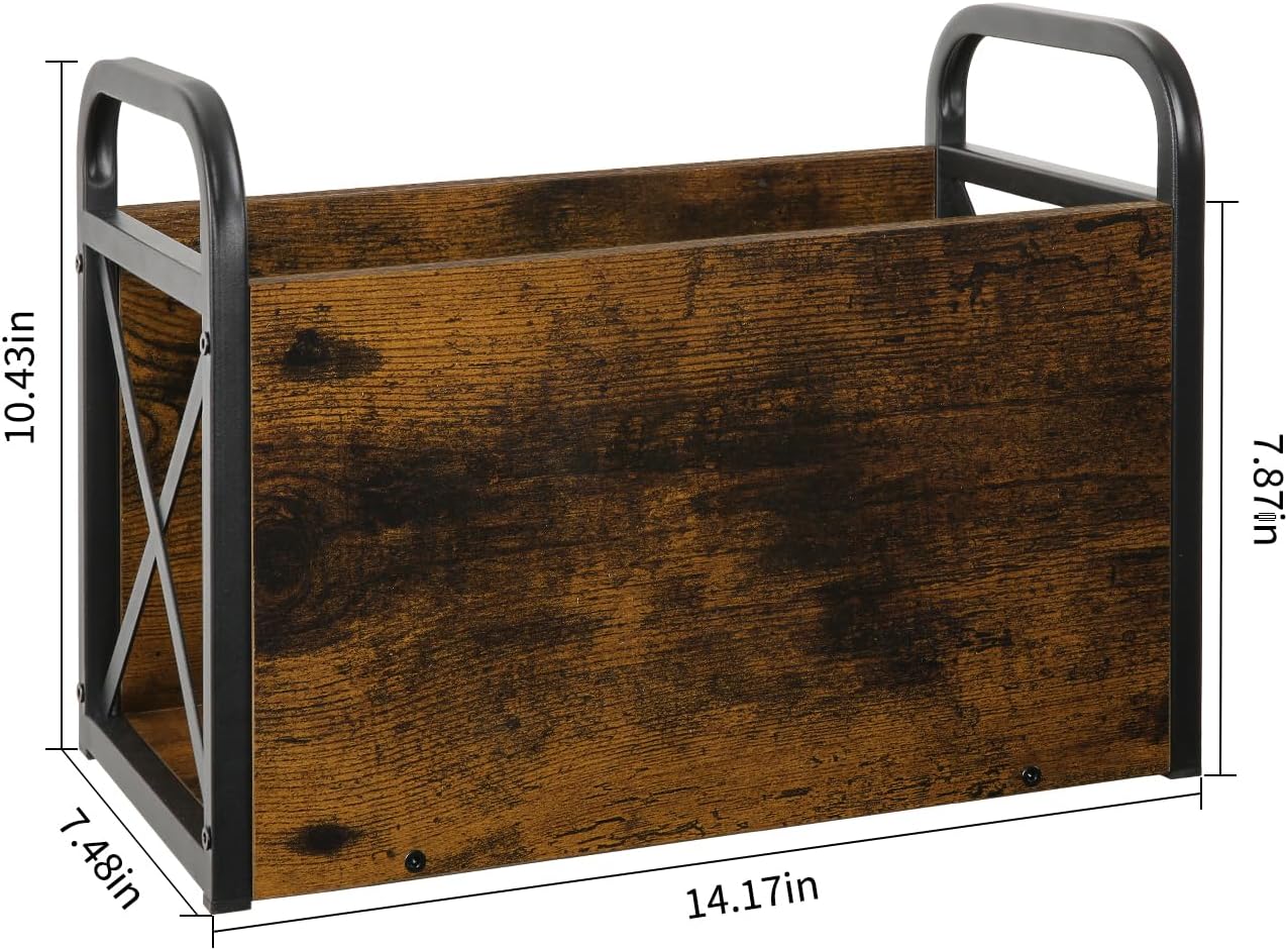 YINMIT Magazine Holder, Magazine Rack Floor, Magazine Storage Basket, Folder Organizer Bin for Books, Newspapers, Tablets