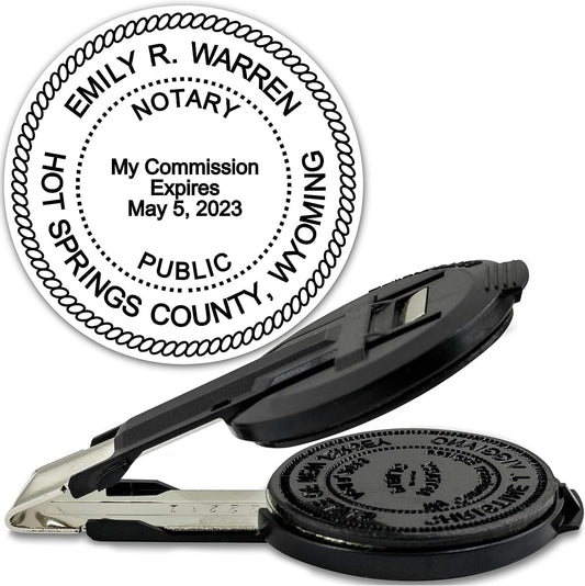 MaxMark Insert Only for Notary Seal Round Embosser for Wyoming State
