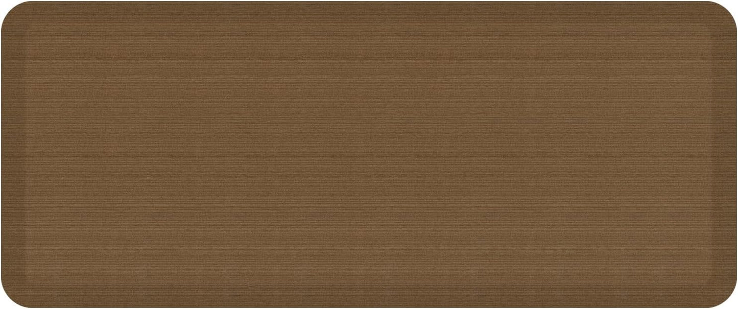 NewLife by GelPro Anti-Fatigue Designer Comfort Kitchen Floor Mat, 20" x48”, Grasscloth Khaki Stain Resistant Surface with 3/4” Thick Ergo-Foam Core for Health and Wellness