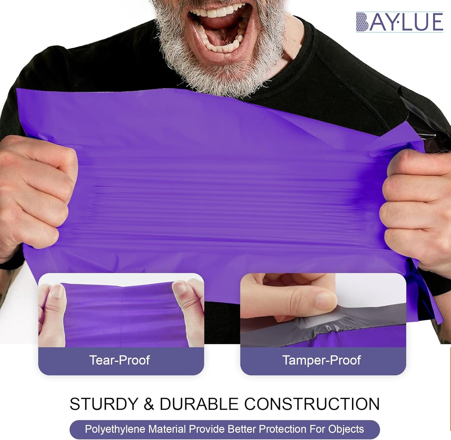 Purple Poly Mailers 9x12 Inch | Strong Adhesive Self-Seal mailer Bags | Tamper, Tear, Water Resistant Shipping Envelopes | Thick Strong Material Polymailer Bags Clothing Bag | 1000 Pack Bulk