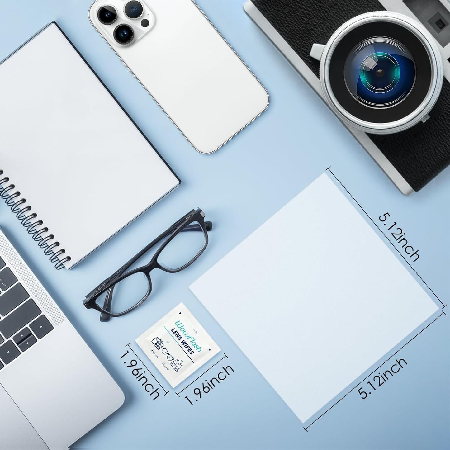 600 Count Lens Wipes for Eyeglasses, Eyeglass Lens Cleaning Wipes Pre-moistened Individually Wrapped Sracth-Free Streak-Free Eye Glasses Cleaner Wipes for Sunglass, Camera Lens, Goggles