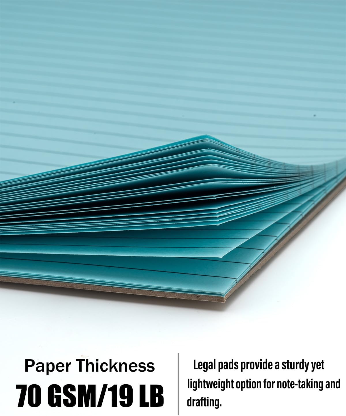 Colored Legal Pads 8.5 x 11 inches 8 Pack,70 GSM/19 LB Rainbow Wide Ruled Writing Pad High Brightness Neon Pads 8 Colors 30 Sheets Per Note pads for School,College,Office,Business-Large