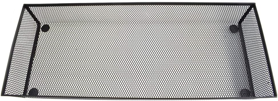 HAHIYO Stackable Mesh Tray Cup 15 x 6 x 2 inches Sturdy Container for Desk Drawer Organizer Collection for Home Office School kitchen Soft Foam Feet No Sharp Edges 1 Pack Black