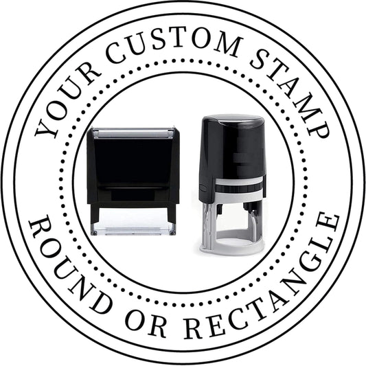 Choose Size - Logo Stamp | Custom Stamp | Personalized Business Stamp | Business Logo Stamp | Business Logo Personalized Stamp or Image Small Large Medium Round Custom Stamps Self Inking