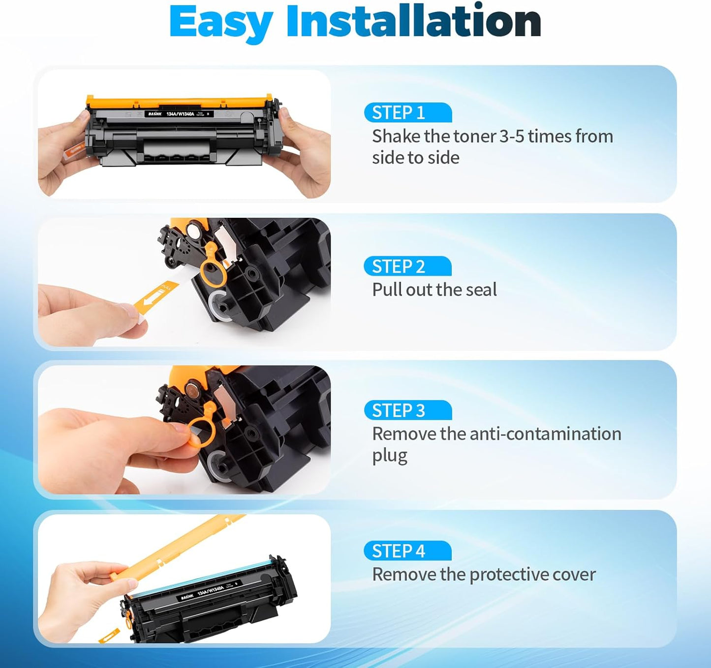 134X Toner Cartridge 2 Black (with Chip) Replacement for HP 134X W1340X 134A W1340A Compatible for HP M209dw MFP M234dw M234sdn M234sdw Printer (2 Black )
