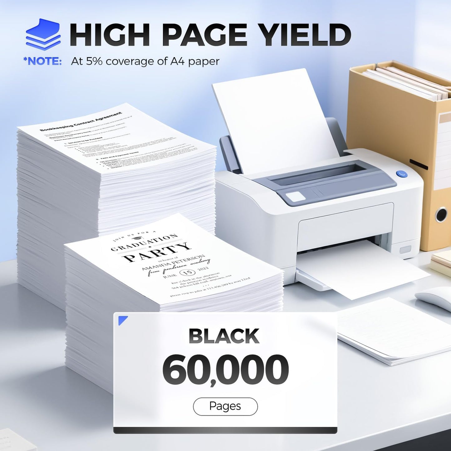 24B6040 Imaging Unit (Not Toner) High Yield Replacement for Lexmark 24B6040 Drum Unit Compatible with M1140 XM1140 XM1145 M1145 M3150 XM3150 XM3150h Laser Printer All-in-One Copier (60,000 Pages)