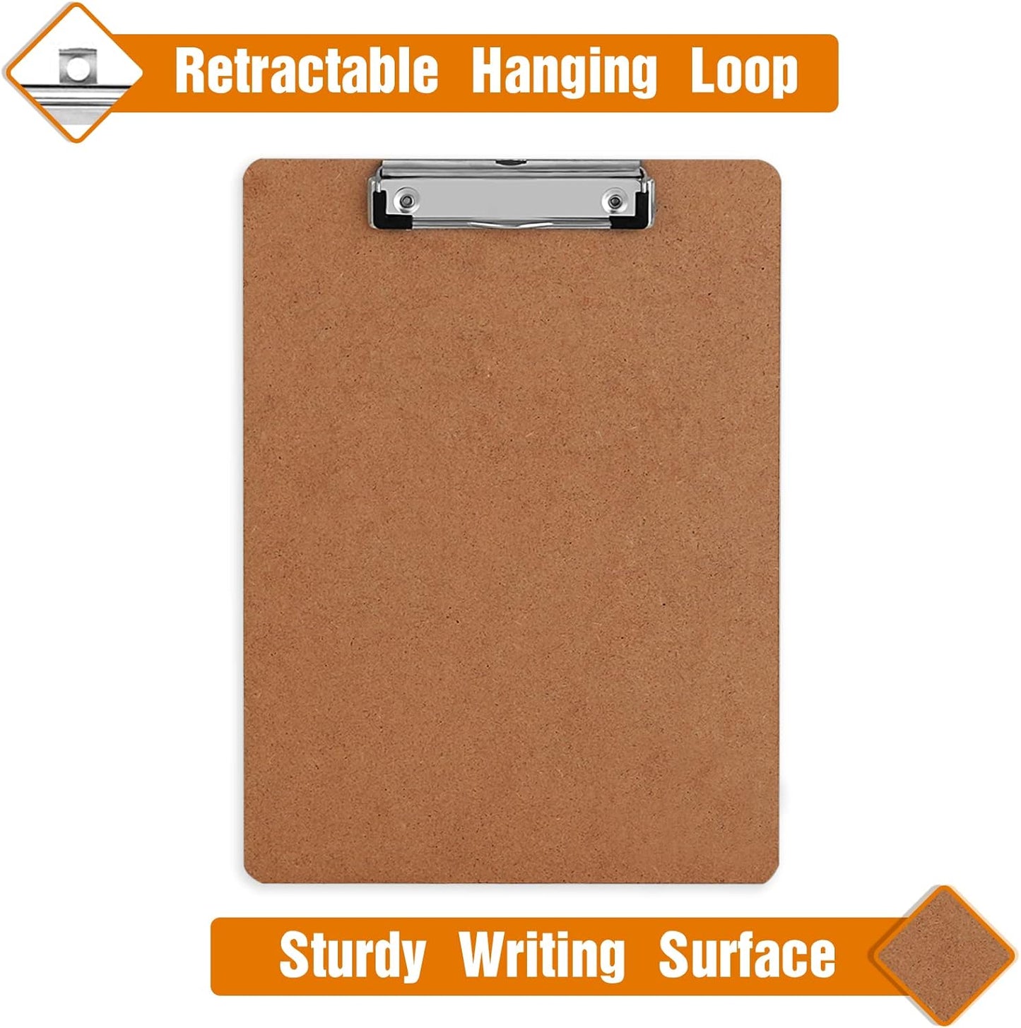 Clipboards, HERKKA 42 Pack Hardboard Office Clipboards Low Profile Clip Standard A4 Letter Size, ECO Friendly