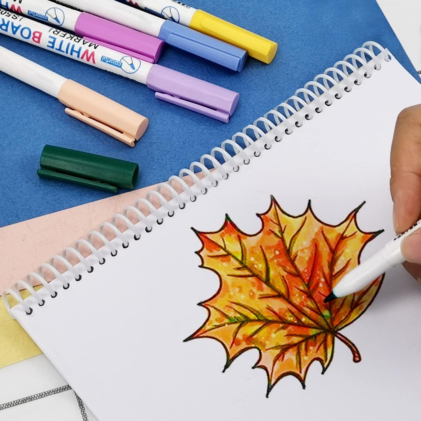 Rayson 3/8" Plastic Spiral Binding Coil, 60 Sheets Capacity, 4:1 Pitch 9.5mm White Coil Binding Spines for Business and Educational Purposes, Pack of 100