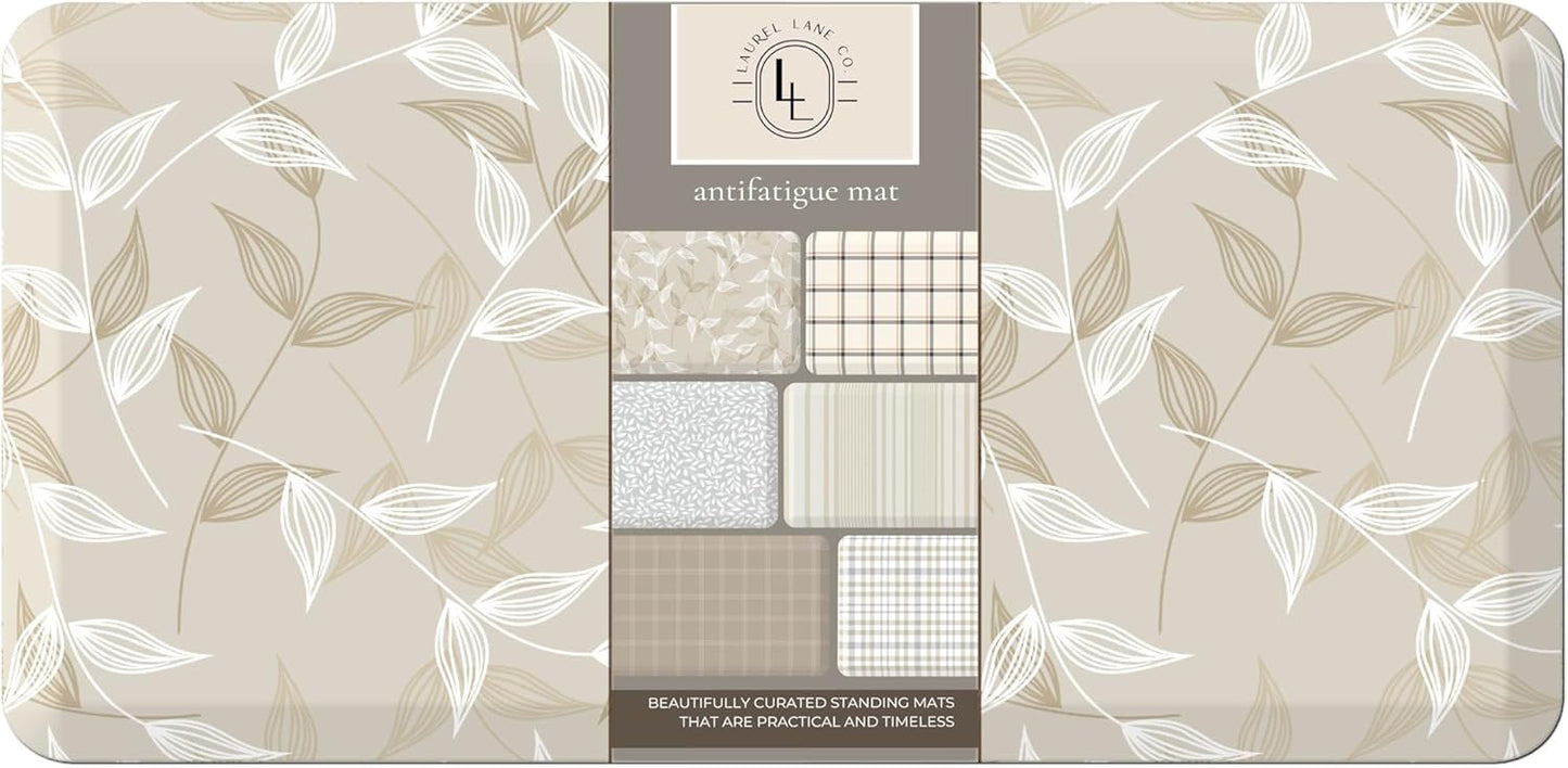 Anti Fatigue Mat by Laurel Lane Co. – Designer Anti Fatigue Mats for Kitchen Floor, Kitchen Mats for Floor, Desk Mat – Cushioned 0.75" Thick – Stain Resistant – Non-Skid Bottom – 20" x 39"