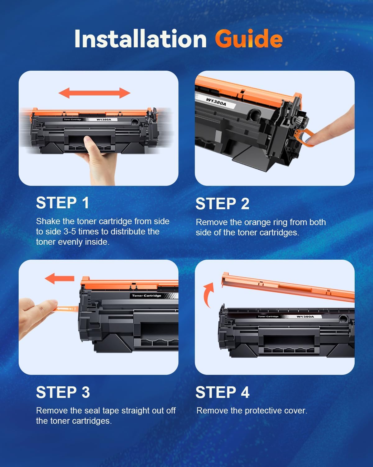 138A Toner Cartridge Replacement for HP 138A 138 A 138X 138 X Toner Cartridge ( with Chip ) Use for HP Laserjet Pro 3001dw 3001fdw MFP 3101fdw (2 Black)
