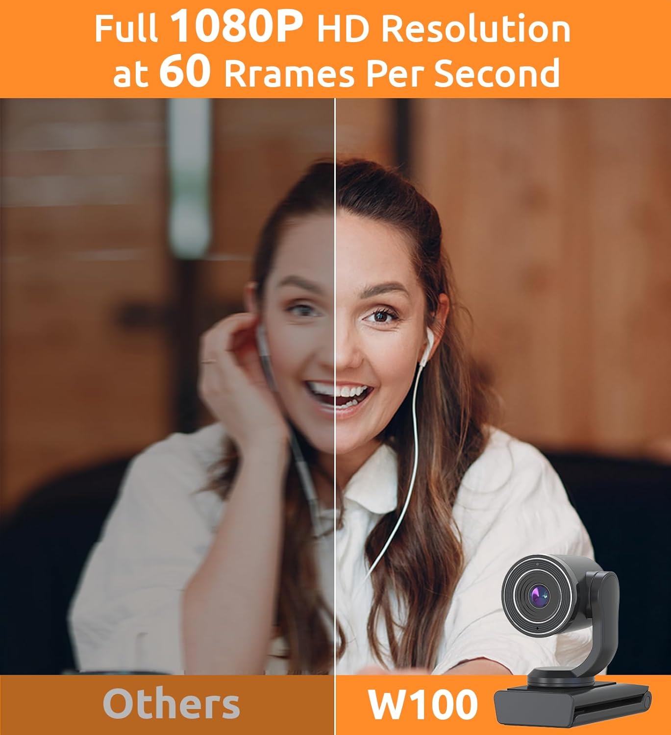 TOUCAN 1080P Webcam with Microphone,FHD Streaming Camera with 1080P/60fps,Privacy Protection Plug Play Ultra Compact Web Cam w/ 89°View for Computer/Meeting/Online Classes/Zoom/YouTube