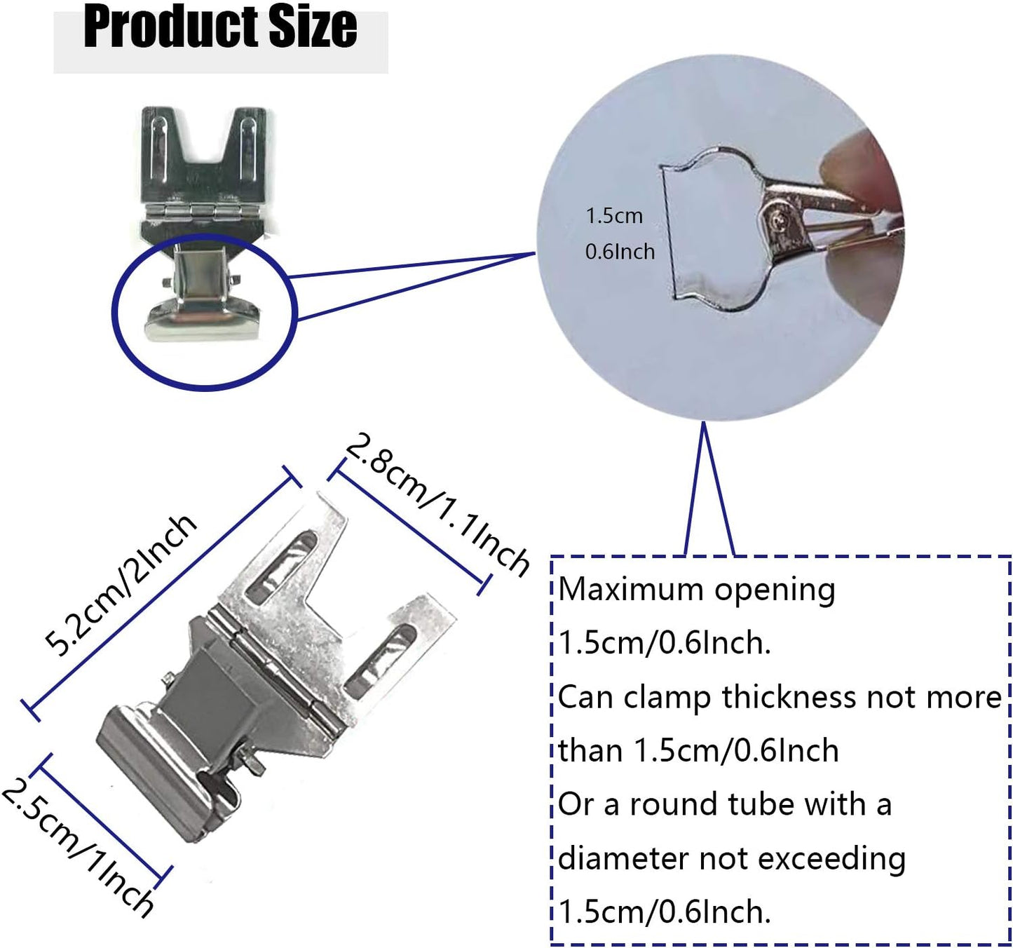 Metal POP Clip Sign Stand Holder, Bread Store Price Tag Card Holder, Advertising Display Clip Holder (Silver, 30Pack)