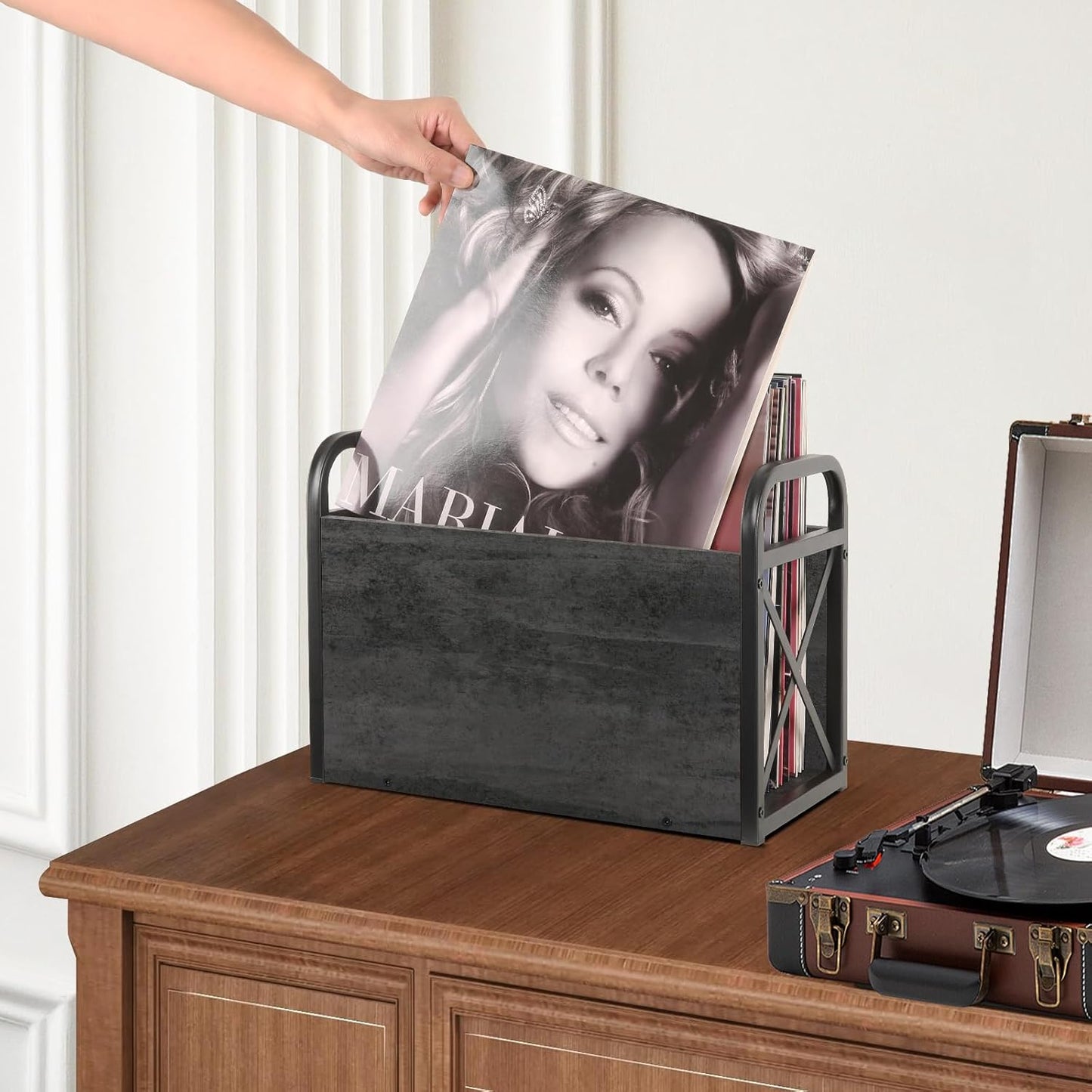 YINMIT Magazine Holder, Magazine Rack Floor, Magazine Storage Basket, Folder Organizer Bin for Books, Newspapers, Tablets