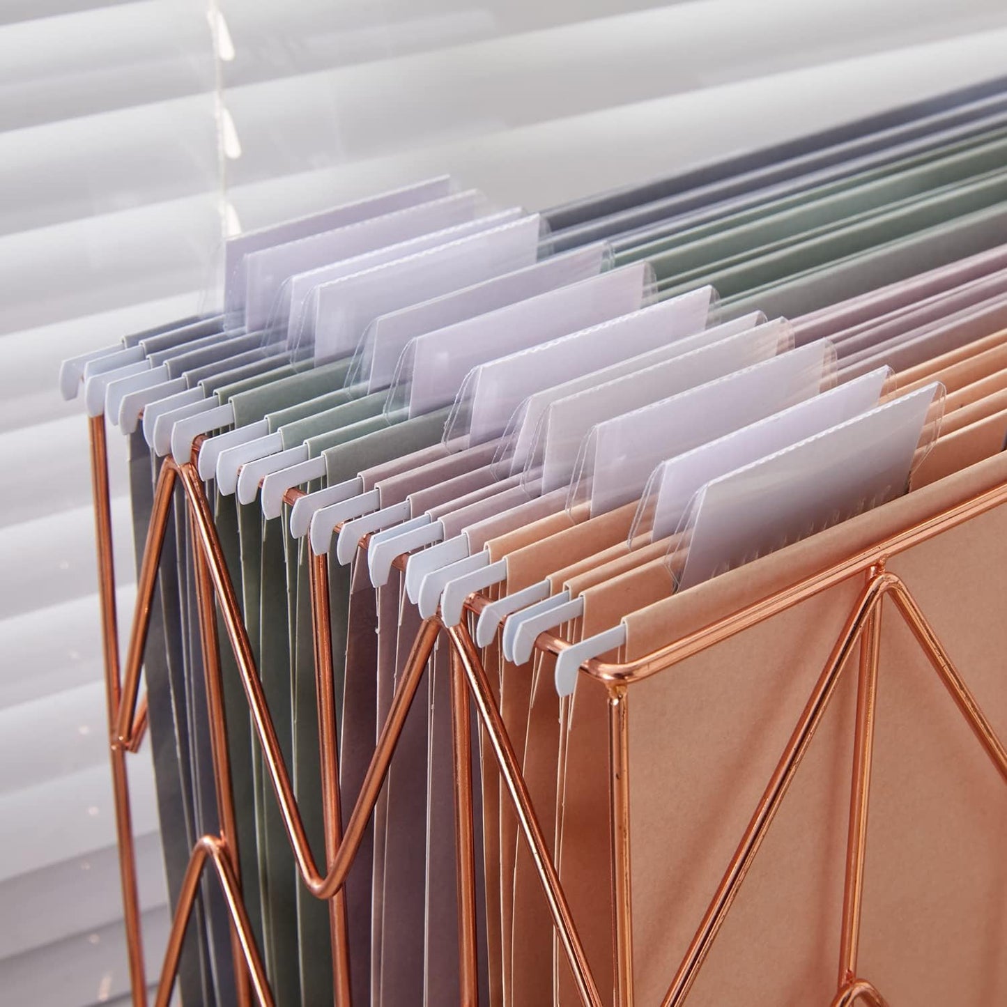 Y YOMA 12 Pack Colored Hanging File Folders Letter Size Decorative Hanging Folder Cute Pretty File Folder for Filing Cabinet Office Home with 1/5-Cut Adjustable Tabs, 4 Selected Morandi Color