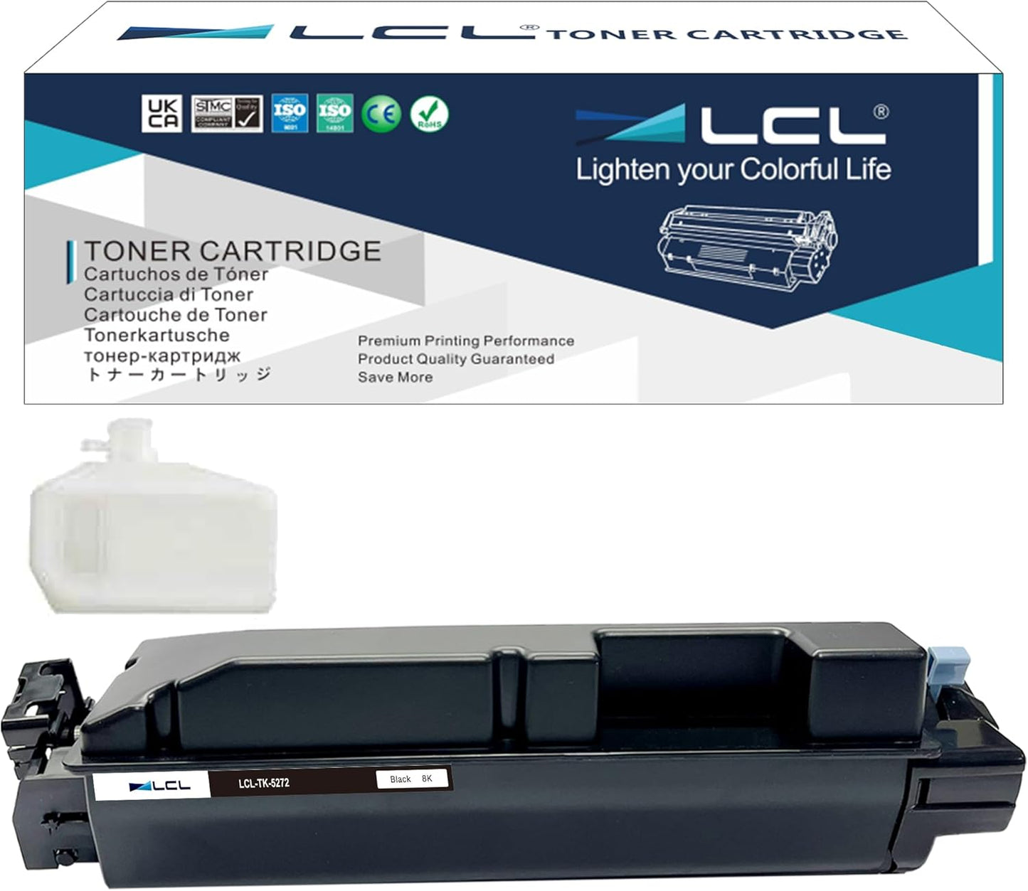 LCL TK5272 TK-5272 TK-5272K Toner Cartridge Replacement for Kyocera 1T02TV0US0 Toner for Kyocera ECOSYS M6230cidn M6235cidn M6630cidn M6635cidn P6230cdn Pinter (1-Pack Black)