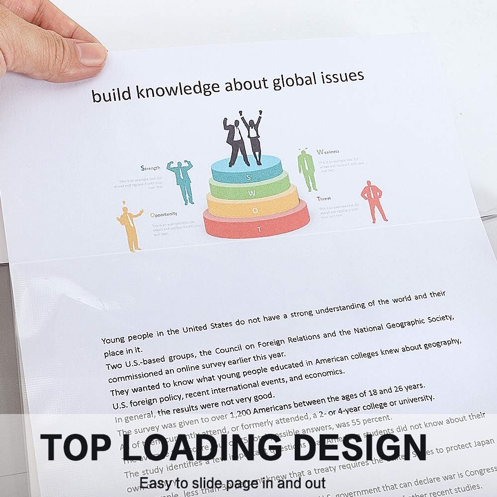 Sheet Protectors, HERKKA 300 Pack Heavy Duty Clear Plastic Page Protectors Sheet Reinforced 11-Hole Fit for 3 Ring Binder Fits Standard 8.5 x 11 Paper, 9.25 x 11.25 Top Loaded, Acid Free