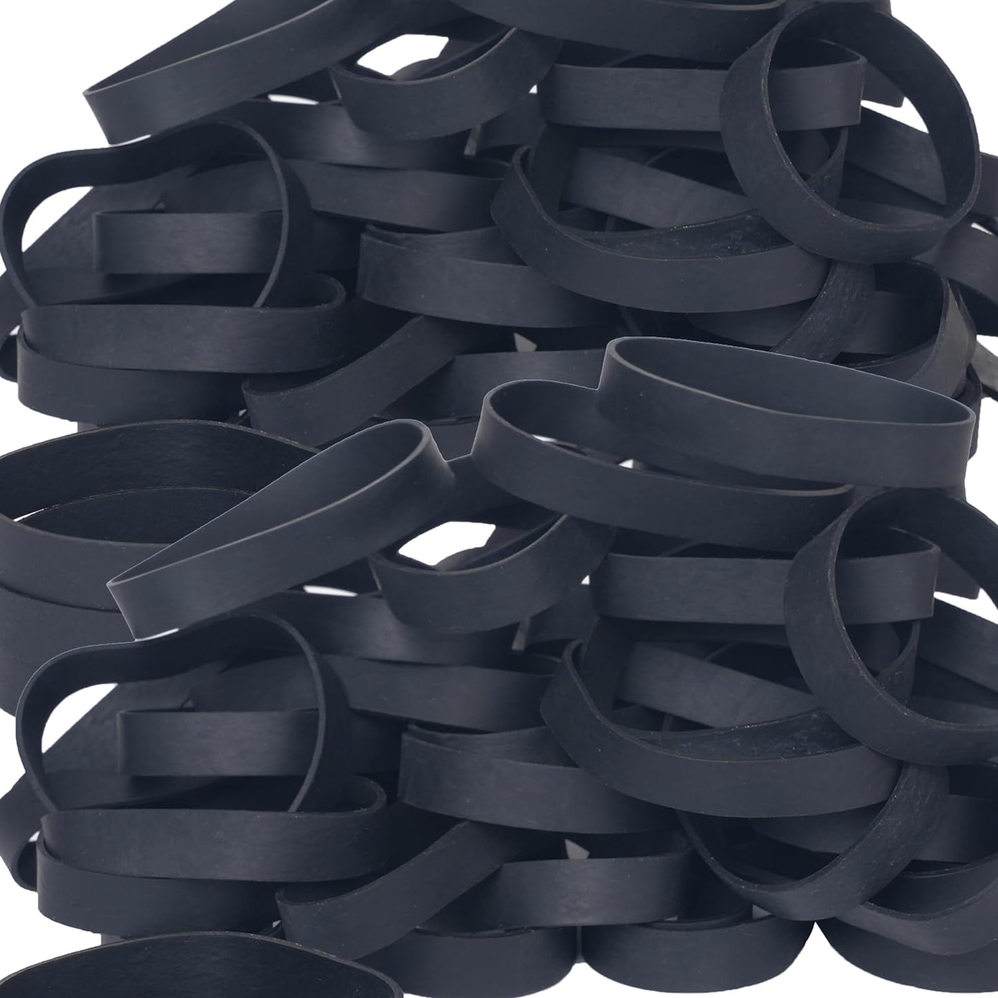 Tactical Rubber Bands Size #84,Elastic Band Black 50Pcs Heavy Duty Wide For Office Home Supplies (3-1/2" x 1/2'')