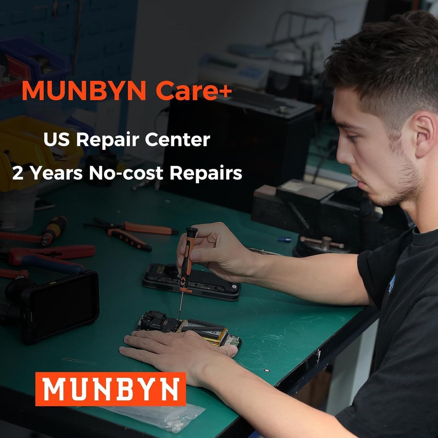 MUNBYN Upgraded Android 13 Bar Code Scanner with 5.5" Screen, Handheld Mobile Computer Wi-Fi 6, 4G LTE Wireless NFC Rugged PDA, Equip 1D/2D QR Zebra SE4710 Scanner Engine, WMS Inventory Scanner