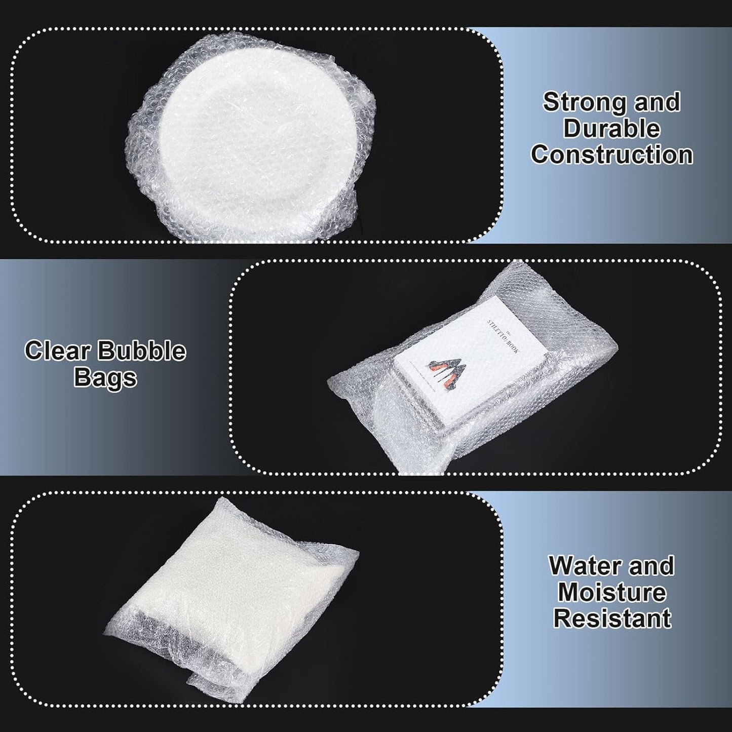 5 Pack Extra Large Bubble Pouches 20 * 24 Inch Clear Bubble Pouch Wrap Bags for Packing Shockproof Cushioning Wrap Bag for Shipping Moving Fragile Dishes China Plates Painting Fragile Items