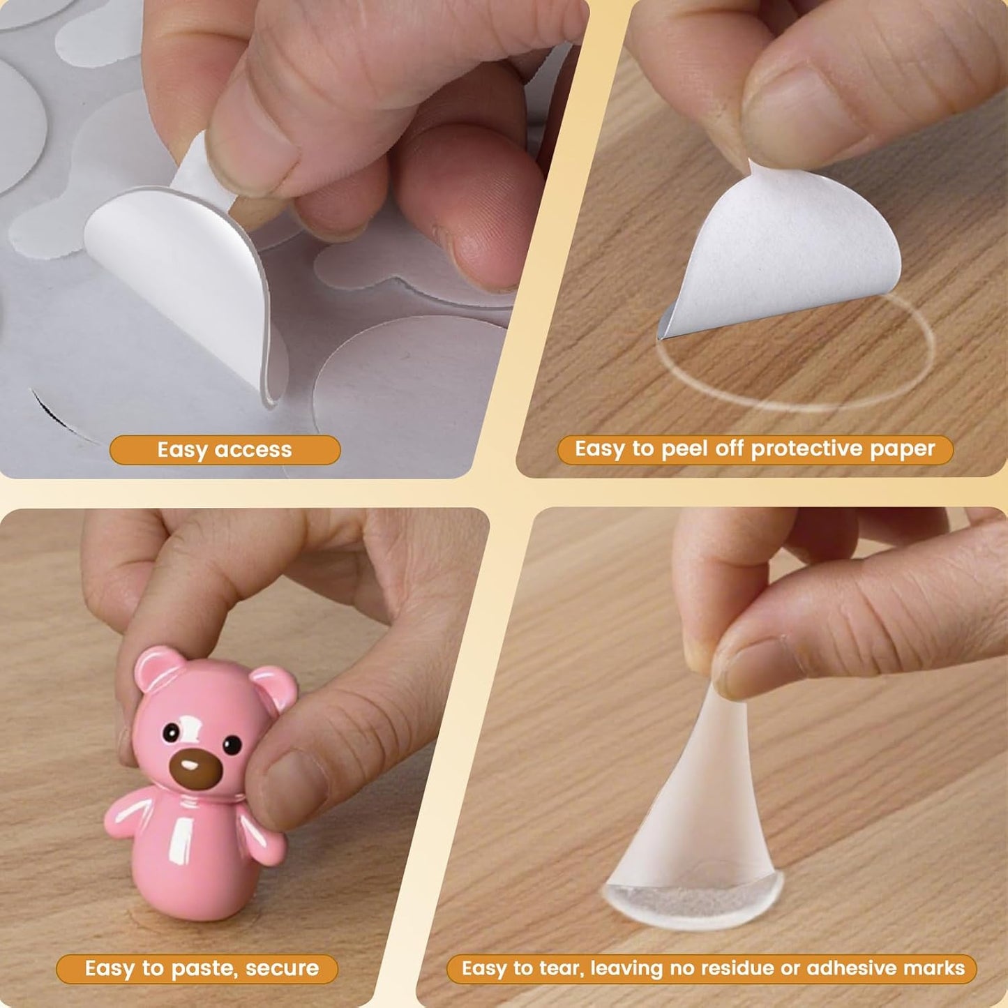 280Pcs Double Sided Adhesive Dots, Removable Clear Dots Sticky Tack, Waterproof No Trace Dots Adhesive Putty for Wall Hanging Crafts, Balloons Party Decorations Poster Picture Festival Decoration 20mm