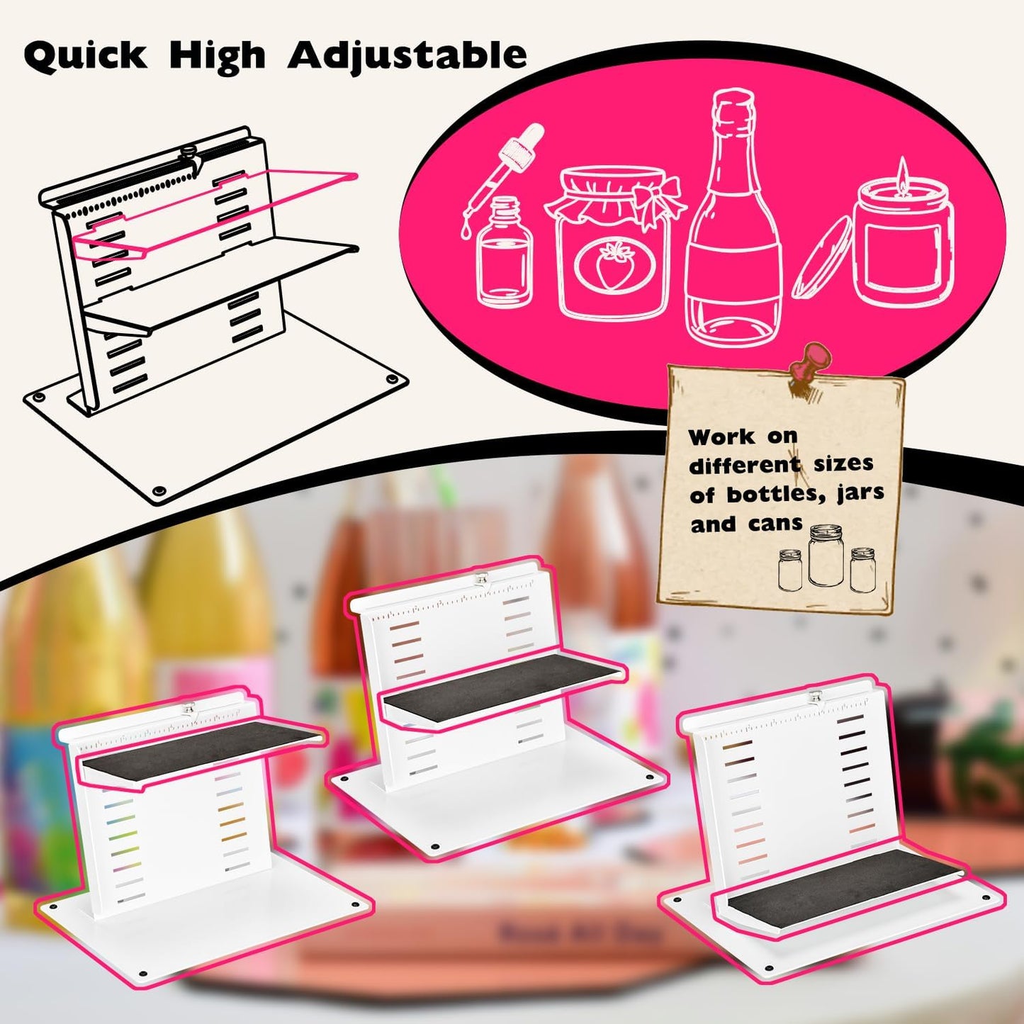 TOPOWN Precise Label Applicator Bottle and Jar-Labeling Tool for Bottle-Essential Tools for Label Makers White