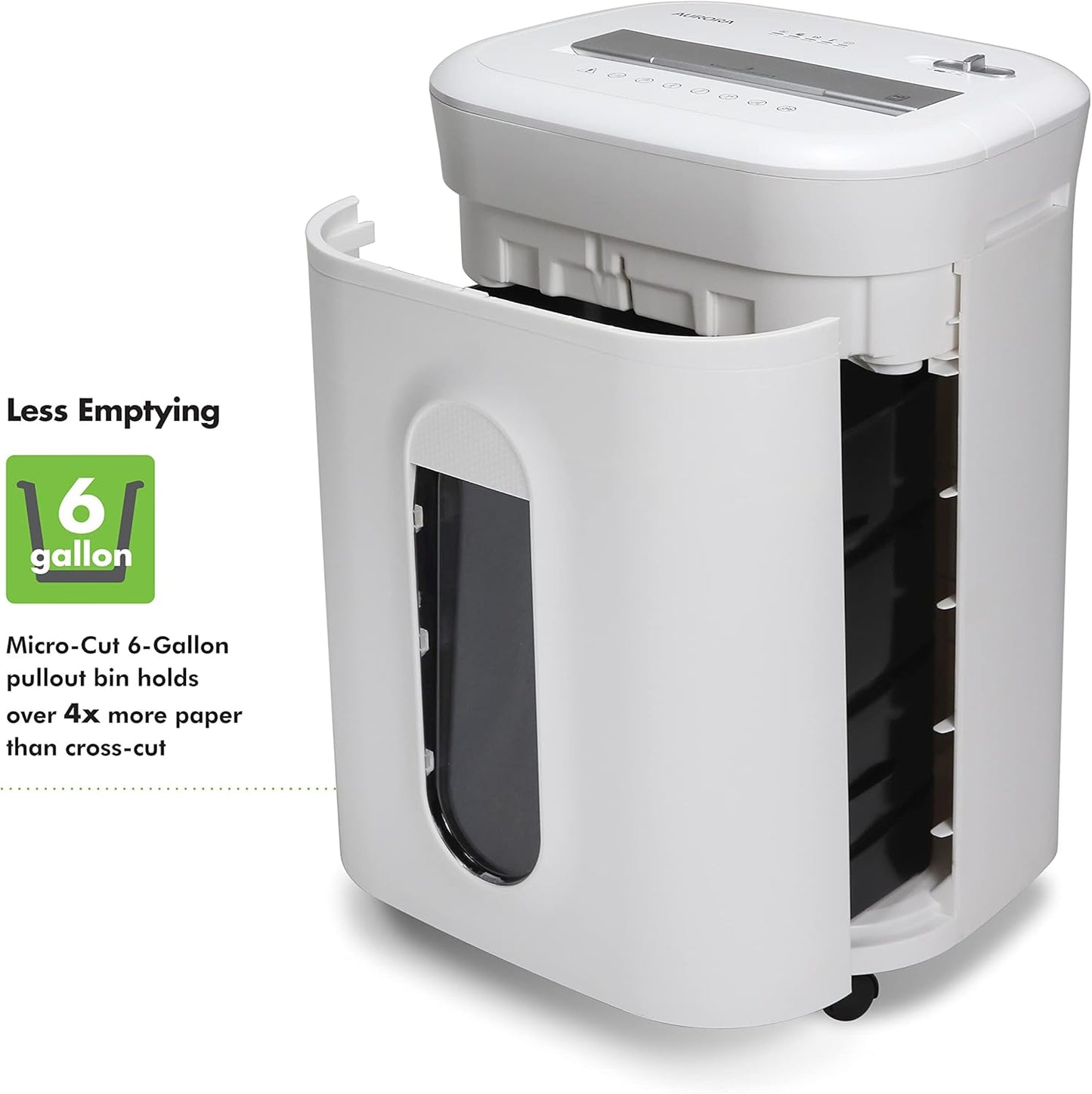 Aurora Professional Grade 10-Sheet High Security Micro-Cut Paper and Credit Card Shredder/ 60 Minutes/Security Level P-5, White