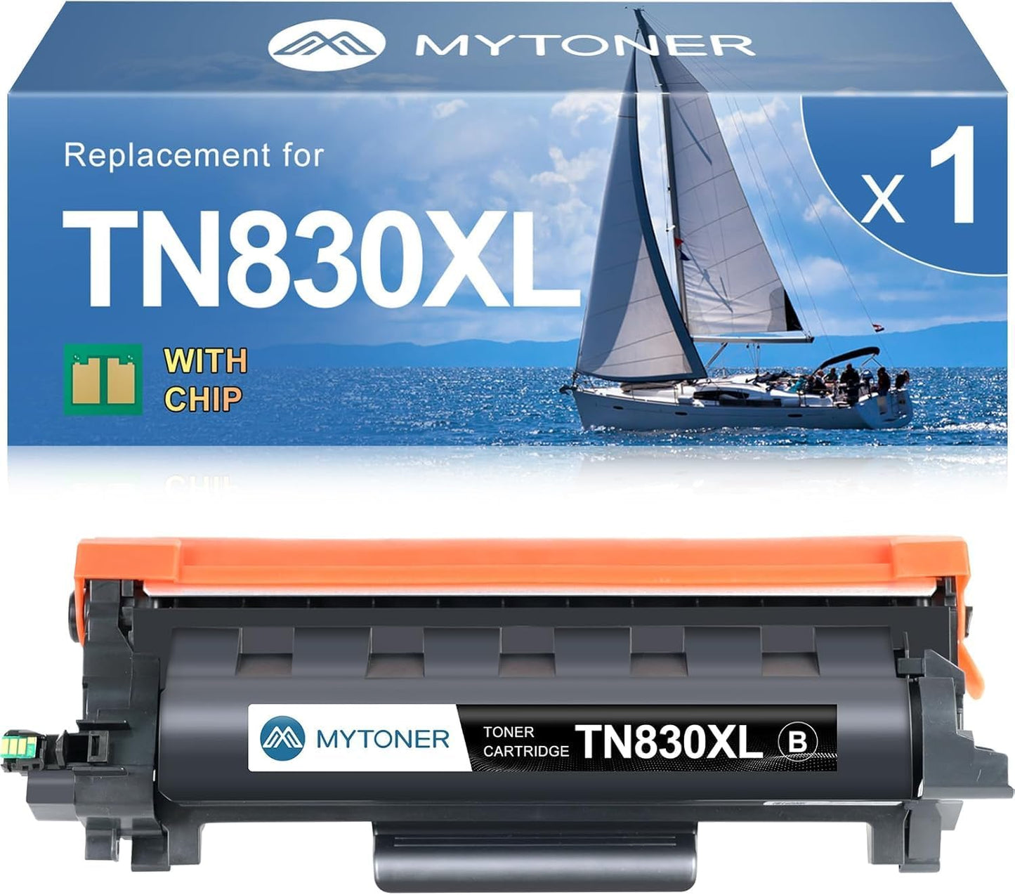 MYTONER Compatible Toner Cartridges Replacement for Brother TN830XL TN830 XL/V/R TN-830 for DCP-L2640DW HL-L2460DW MFC-L2820DW HL-L2400D HL-L2405W HL-L2465DW HL-L2480DW Printer, 1xBlack