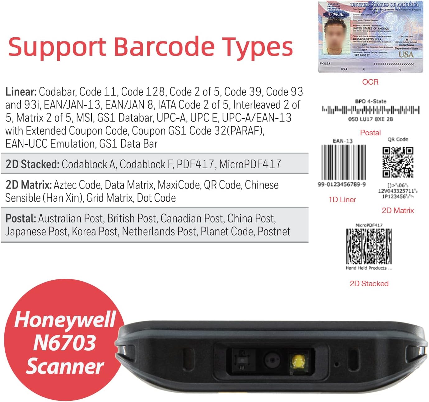 Android 11 with 6” Screen Barcode Scanner Handheld Mobile Terminal with Honeywell N6703 Laser Scanner,1D 2D Barcode Data Capture, Hot Swap, for Delivery Warehouse Retails Inventory System